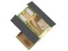 Moderne Træhytte / 30 M2 / 70 MM / 6 X 5 M (set oppefra)