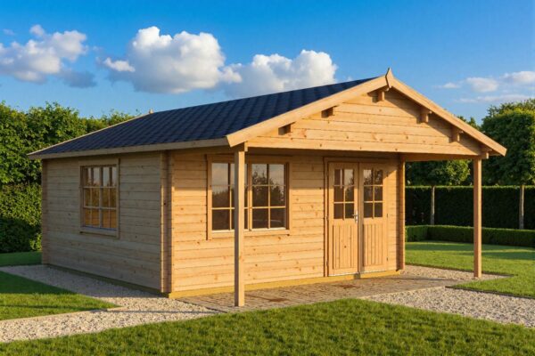 Træhytte Med Robust kvalitet / 22 M2 / 44 MM / 5 X 5 M