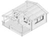 Armin – Moderne Træhytte Med Veranda / 19 M2 / 70 MM / 5,3 X 6,7 M | G0019 Moderne Træhytte Med Veranda / 19 M2 / 70 MM / 5,3 X 6,7 M