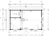 Træhytte Med Hems / 30 M2 / 6 X 4 M / 70 MM