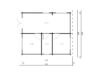 Ireland – Træhytte Med 2 Værelser / 43 M2 / 70 MM / 6 X 7 M | G0209