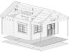 Stockholm A – Træhytte Med Lille Hems / 26 M2 / 58 MM / 5,3 X 5,3 M | G0003
