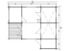 Træhytte Med Opbevaringsrum / 36 M2 / 70 MM / 7,8 X 6,9 M