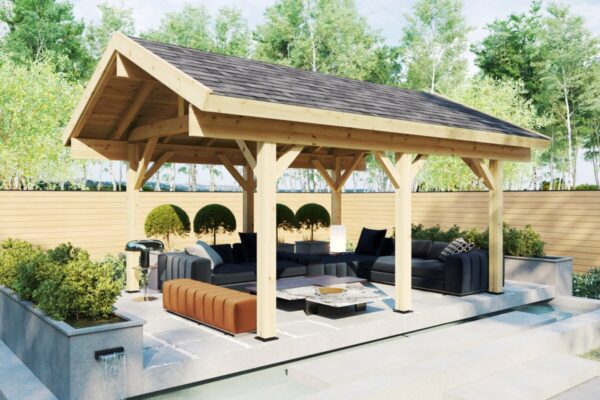 Stor Havepavillon I Træ Henley