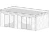 Moderne havehus “Roberta” 22 m² | 7 × 4 m | 70 mm