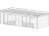 Stort moderne havehus “Rebeka” 29 m² | 8 × 4 m | 70 mm