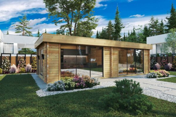 Rummeligt havehus “Rebeka Plus” 29 m² | 8 × 4 m | 70 mm