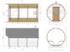 Sauna Tønde L Med Udhæng 4 X 2 M / TG002 - 8