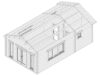 Stefan 6 - 2 Rums Træhytte Med Toilet 33 M2 / 8 X 4 M / 70 MM / G0389-07