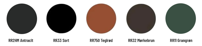 Metalspladetag - Farvevalg