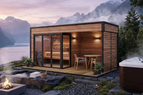 Geira – Saunahytte Med Veranda / 5 M2 / 40 MM / 5 X 2 M