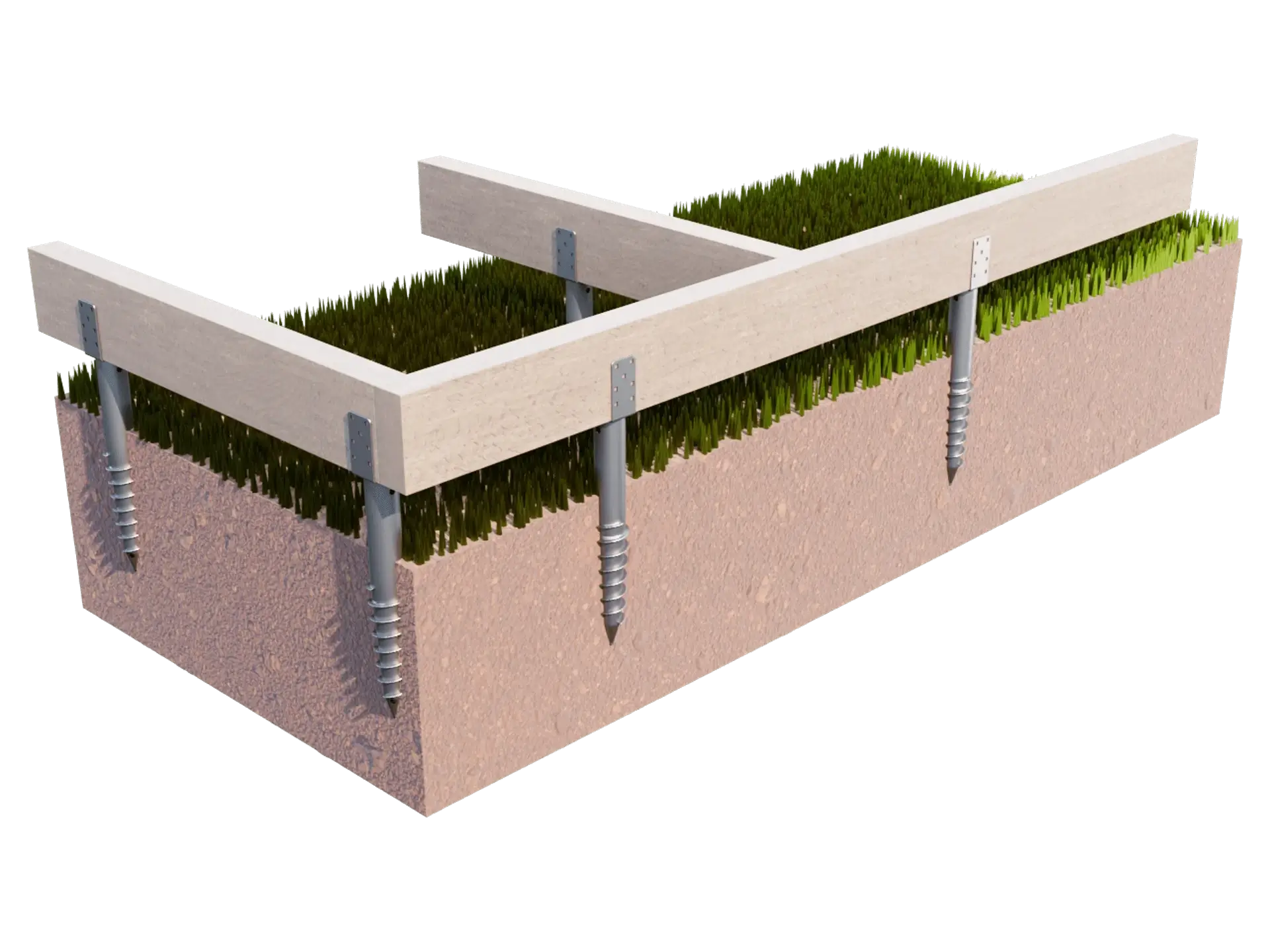 Fundament til træpavillon