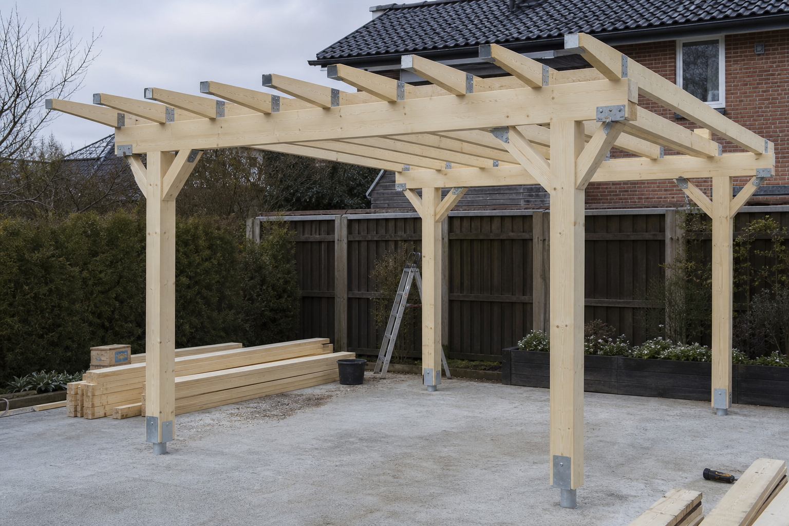 Montering af carportspær