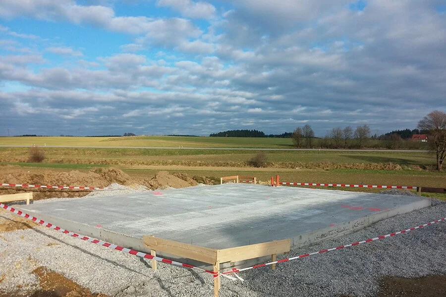 Plant fundament til havehus